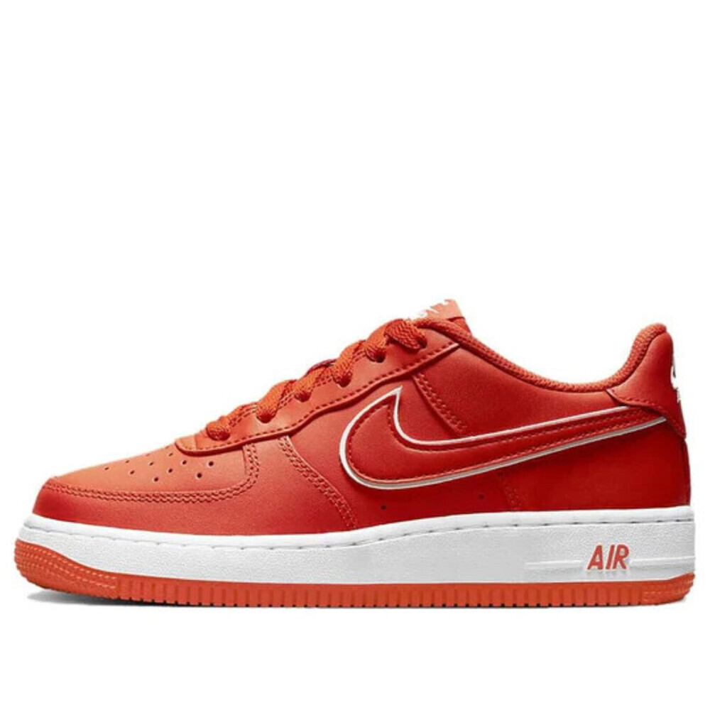 Nike Air Force 1 Low DX5805-600 Youth 4 Red White Leather Lifestyle Shoe GBNC277